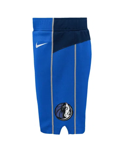 Shop Nike Little Boys And Girls  Blue Dallas Mavericks Icon Replica Shorts