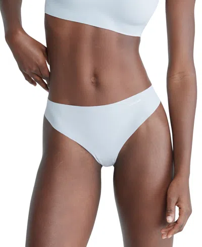 Shop Calvin Klein Women's Invisibles Thong Underwear D3428 In Gray
