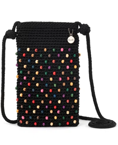 Shop The Sak Josie Crochet Mini Crossbody Bag In Black Multi Beads