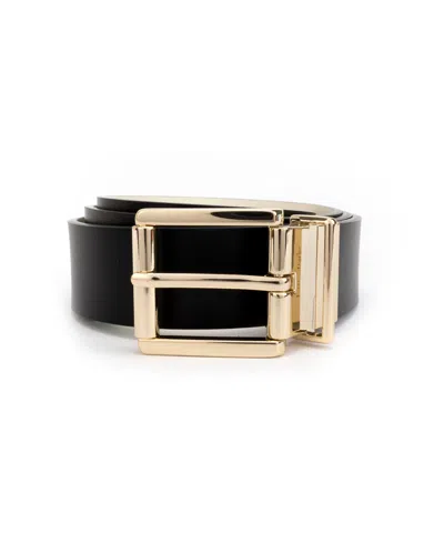 Shop Kate Spade Women's 32mm Reversible Belt In Black,gold- Leather,pu,pvc