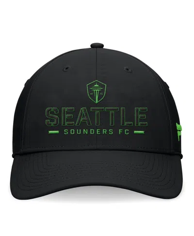 Shop Fanatics Men's  Black Seattle Sounders Fc Stealth Flex Hat