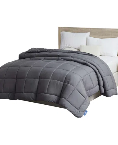 Shop Nestl Premium All Season Quilted Down Alternative Comforter, King In Dark Gray