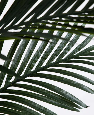 Nearly Natural 8ft. Golden Cane Artificial Palm Tree In Handmade Natural Cotton Planter In Green