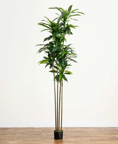 Nearly Natural 8ft. Artificial Dracaena Tree With Real Touch Leaves In Green