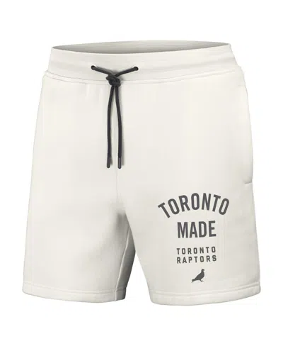 Staple Nba X  Cream Memphis Grizzlies Heavyweight Fleece Shorts In Cream