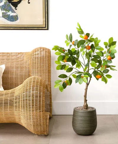 Nearly Natural Artificial Tangerine Tree In Green