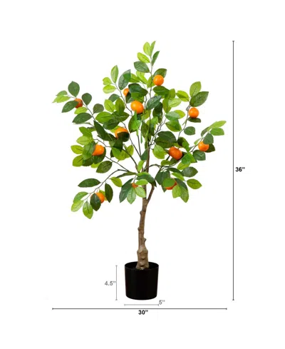 Nearly Natural Artificial Tangerine Tree In Green