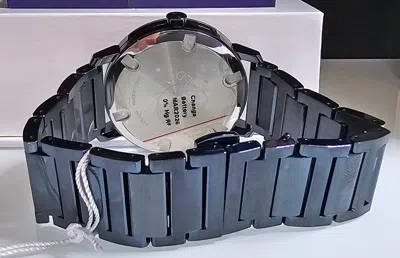 Pre-owned Movado Bold Watch Deep Blue Case, Hands, Bracelet & Sunray Dial 3600510