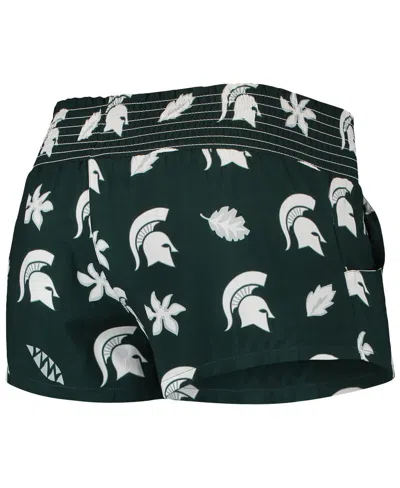 Shop Wes & Willy Women's  Green Michigan State Spartans Beach Shorts