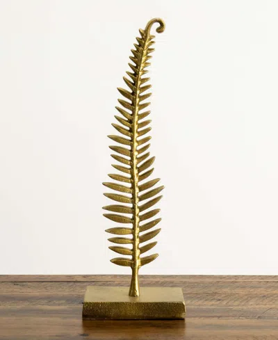 Shop Nearly Natural 17in. Gold Leaf Sculpture Decorative Accent