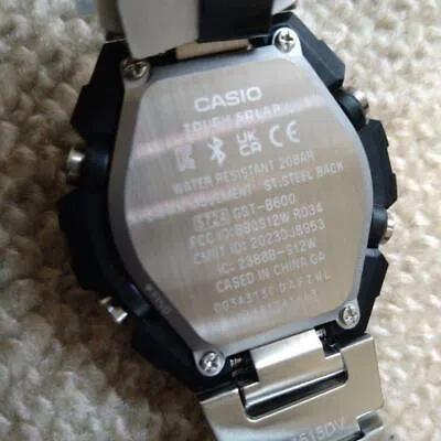 Pre-owned G-shock Casio  Gst-b600d-1ajf Men's Watch Ana-digi G-steel Bluetooth Solar