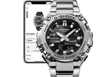 Pre-owned G-shock Casio  Gst-b600d-1ajf Men's Watch Ana-digi G-steel Bluetooth Solar