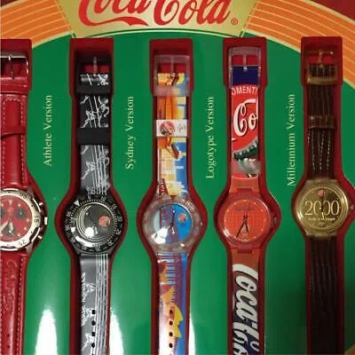 Pre-owned Swatch Coca-cola Watch 2000 Sydney Olympics  Set Of 5 Watches Limited Prize
