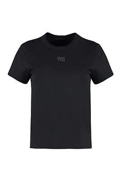 Pre-owned Alexander Wang Logo Cotton T-shirt In Black