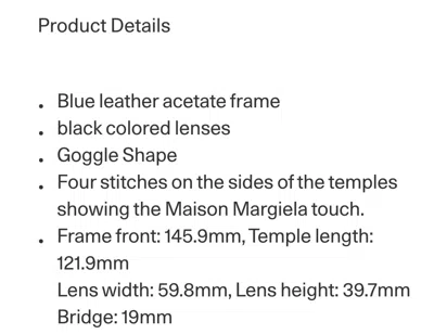 Pre-owned Gentle Monster X Maison Margiela Mm104 Leather Blue Black / Fedex