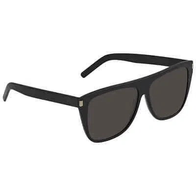 SAINT LAURENT Pre-owned Grey Square Unisex Sunglasses Sl 1 Slim 001 59 Sl 1 Slim 001 59 In Gray