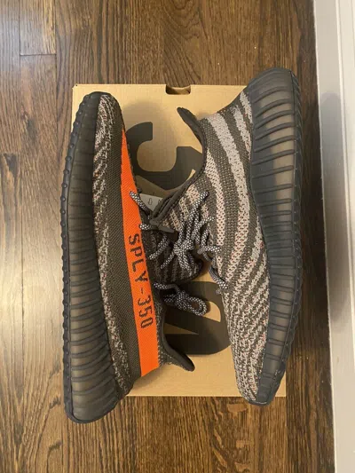 Pre-owned Adidas Originals Adidas Yeezy Boost 350 V2 Carbon Beluga Hq7045 Mens Size 12 - In Gray