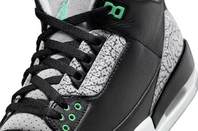 Pre-owned Jordan Ct8532-031 - Nike Air  3 Retro Green Glow Black Grey Size 15