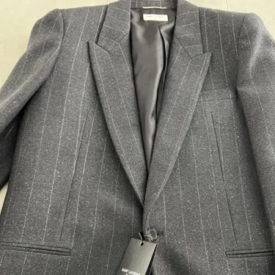Pre-owned Saint Laurent Blazer In Small And Medium In Gray