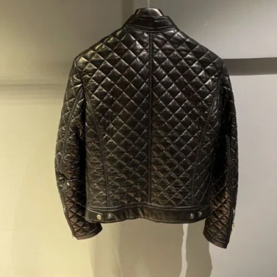 Pre-owned Tom Ford Quilted Leather Jacket In Medium And Small In Black
