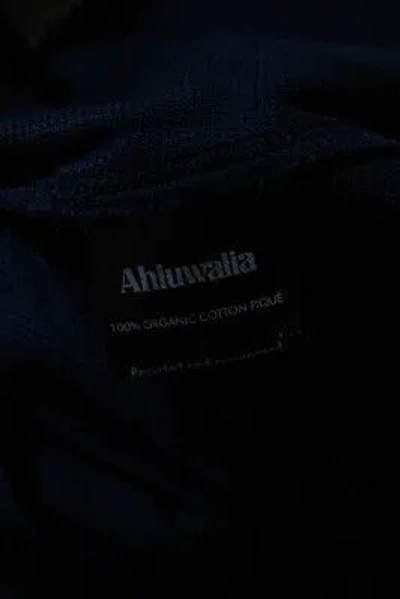 Pre-owned Ahluwalia Womens Shakti Pleated Dress - Midnight/blue Size 8