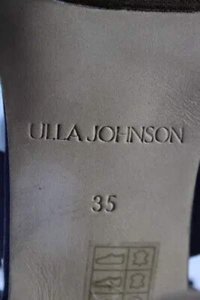 Pre-owned Ulla Johnson Womens Elvie Rope High Heels - Noir Size 35