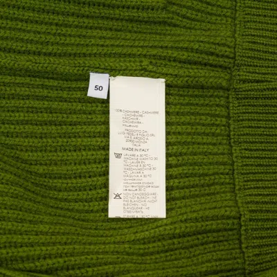 FEDELI Pre-owned $1900  Cashmere Cardigan Sweater Full Zip 100% Ribbed Cashmere Pesto Green