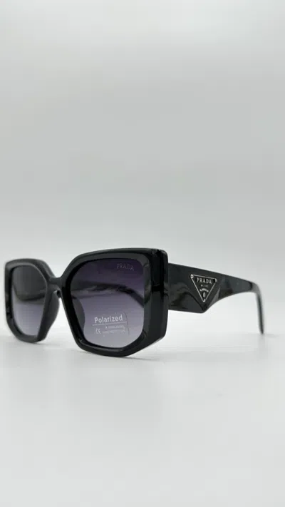 Pre-owned Prada 296276 Square Polarized Sunglasses In Purple