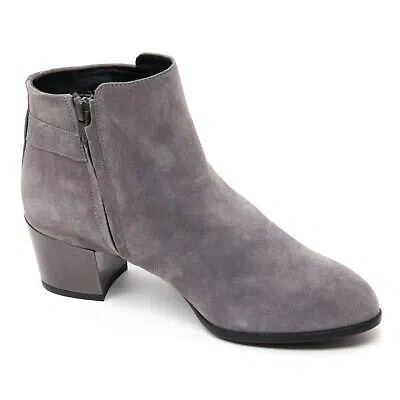 Pre-owned Hogan B7414 Tronchetto Donna  H272 Stivaletto Grigio Boot Shoe Woman In Silver