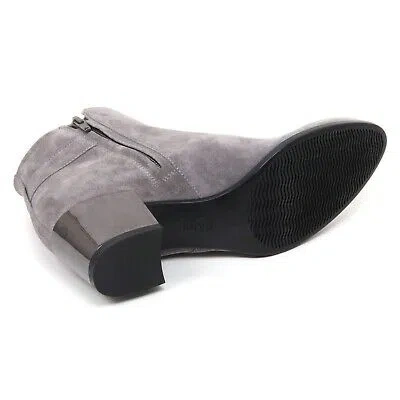 Pre-owned Hogan B7414 Tronchetto Donna  H272 Stivaletto Grigio Boot Shoe Woman In Silver