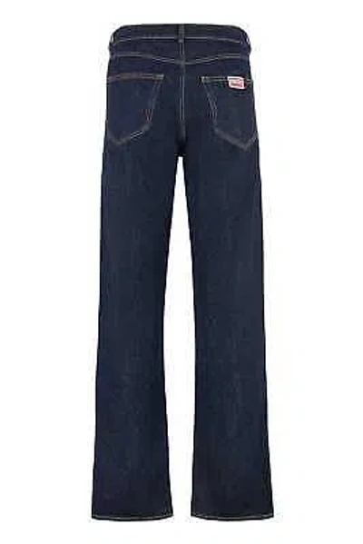 Pre-owned Kenzo Asagao 5-pocket Straight-leg Jeans In Blue