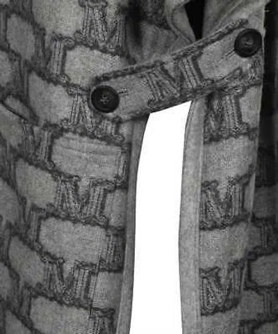Pre-owned Max Mara Zenica Reversible Knit Cape Coat In Gray