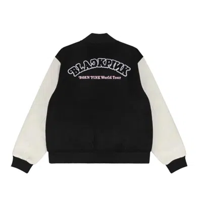 Pre-owned Verdy X Blackpink Varsity Jacket Black - Large Size Only (asian Fit)
