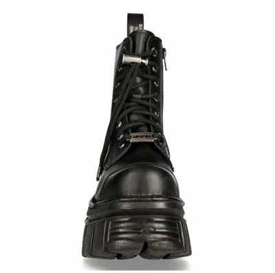 Pre-owned New Rock Rock M.newmili083 S21 Black - Boots, Metallic, Newmili, Unisex In Gray