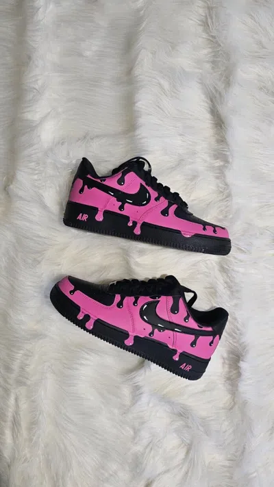 Pre-owned Nike Custom Air Force 1,custom Pink Drip Air Force 1, All Sizes Available