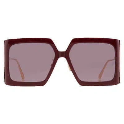 Pre-owned Dior Bordeaux Square Ladies Sunglasses Solar S2u Cd40039u 66s 59 In Red