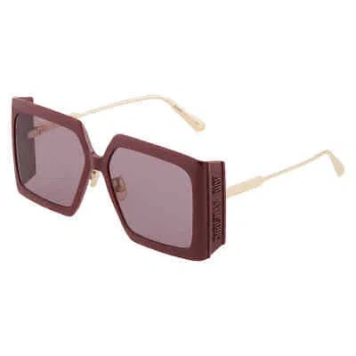 Pre-owned Dior Bordeaux Square Ladies Sunglasses Solar S2u Cd40039u 66s 59 In Red