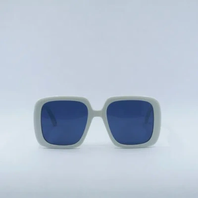 Pre-owned Dior Bobby S2u 95b0 Ivory/blue 55-19-140 Sunglasses