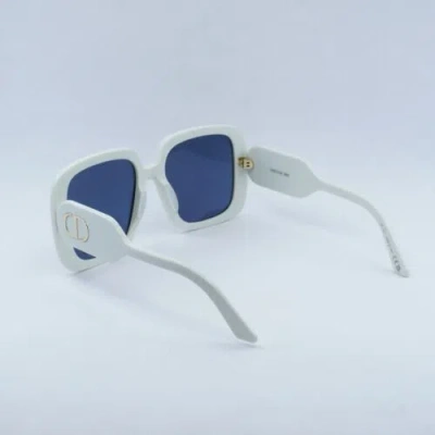 Pre-owned Dior Bobby S2u 95b0 Ivory/blue 55-19-140 Sunglasses