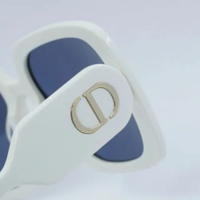 Pre-owned Dior Bobby S2u 95b0 Ivory/blue 55-19-140 Sunglasses