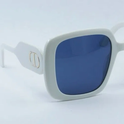 Pre-owned Dior Bobby S2u 95b0 Ivory/blue 55-19-140 Sunglasses