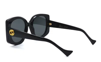 Pre-owned Gucci Gg1257s 001 Black Grey Authentic Sunglasses 53-22 In Gray