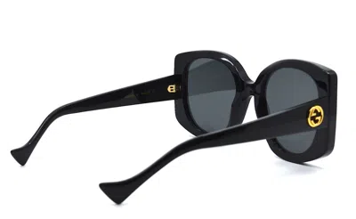 Pre-owned Gucci Gg1257s 001 Black Grey Authentic Sunglasses 53-22 In Gray
