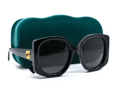 Pre-owned Gucci Gg1257s 001 Black Grey Authentic Sunglasses 53-22 In Gray