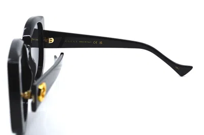 Pre-owned Gucci Gg1257s 001 Black Grey Authentic Sunglasses 53-22 In Gray