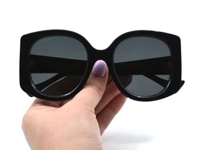Pre-owned Gucci Gg1257s 001 Black Grey Authentic Sunglasses 53-22 In Gray