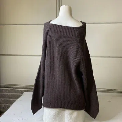 Pre-owned Brochu Walker Relaxed Fit Leith Sweater Women's Size S Brown Melange