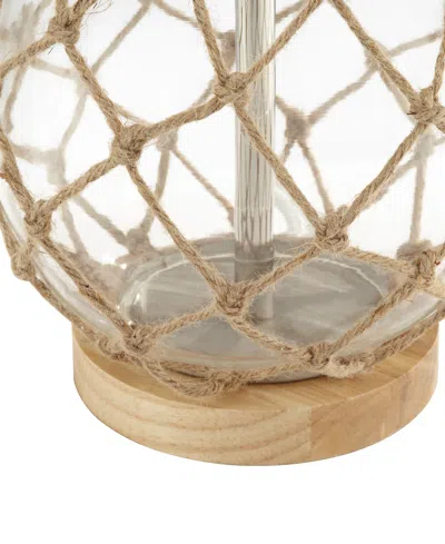 Shop Pacific Coast 13" Glass, Wood Castaway Table Lamp In Clear