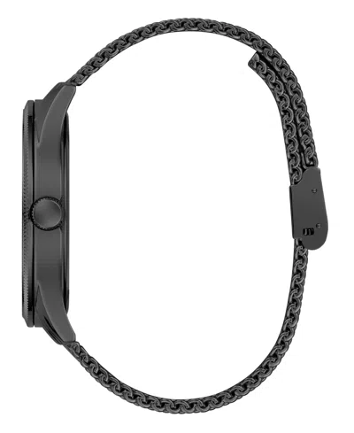 Guess Men's Analog Black Stainless Steel Mesh Watch, 44mm In Black