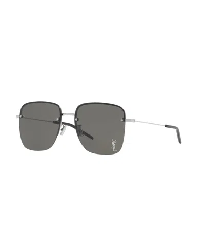 Shop Saint Laurent Women's Mirror Sunglasses, Sl 312 M-006 In Silver